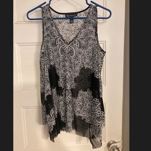 International Concepts Flowy and Sheer Tank Top